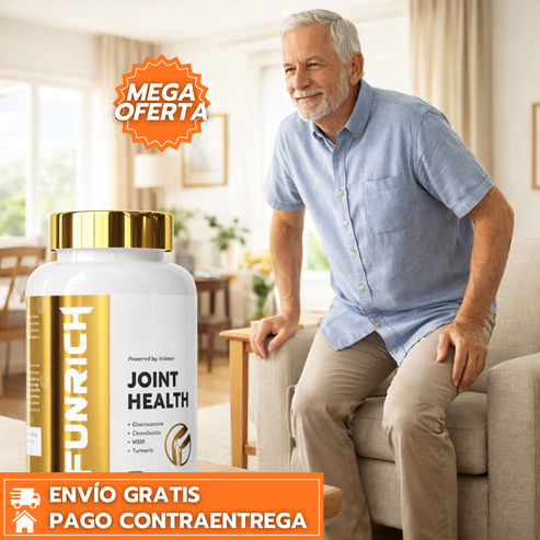 FUNRICH™: Suplemento Articular con Glucosamina y Cúrcuma para Mejorar Movilidad y Flexibilidad - OFERTA 2x1