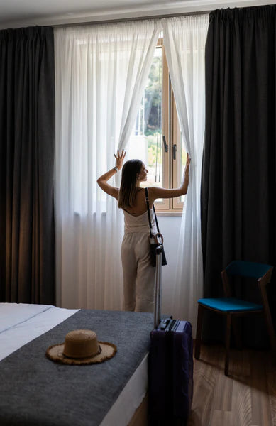Cortinas Jacquard Blackout Anti Luz Juego De 2 Paneles 280x220 Cm