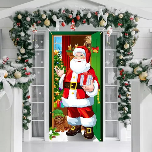 🎅Funda Navideña Para Puertas🚪Material Premium