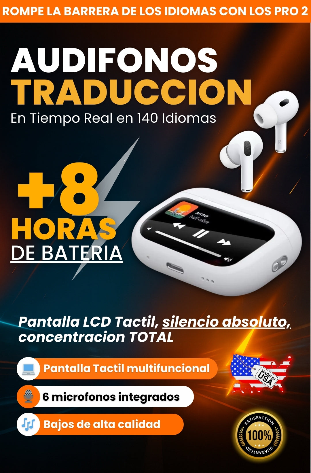 Audífonos inteligentes con traducción en tiempo real
