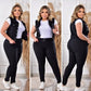 CONJUNTO 4 PIEZAS - BLUSA,CHALECO,PANTALON, CORREA